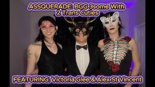 ASSQUERADE: BGG 3some With 2 Trans Cuties video from Adam Castle