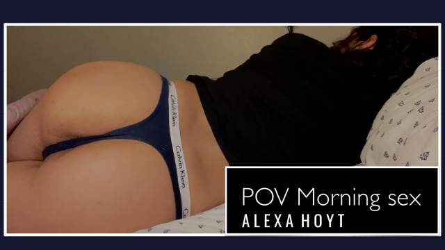 POV trans latina morning masturbation video from Alexa Hoyt