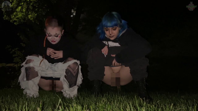 CLOWNS PEE OUTDOORS video from Alice Bean