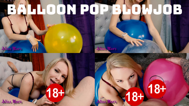 Balloon Pop Blowjob with Balloon Facial video from KetMarz