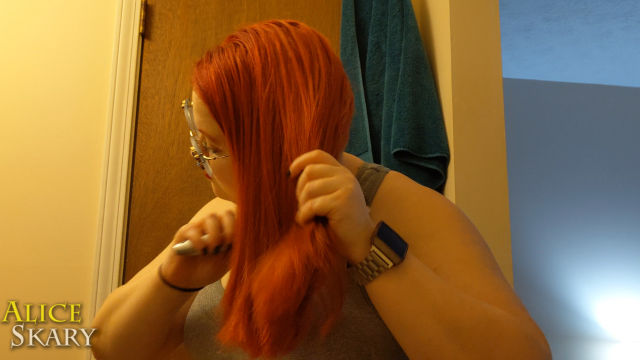 Brushing My Thick Red Hair JOI - Redhead Jerk Off Instructions video from Alice Skary