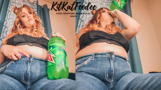 Post Stuffing Soda Bloat video from KinkyCurvyKat