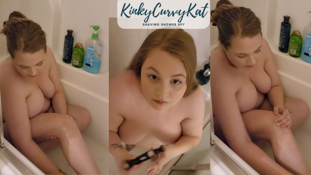 Shaving Shower Spy video from KinkyCurvyKat