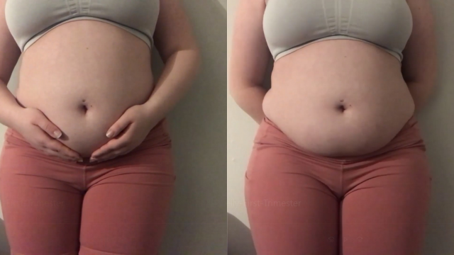 Pregnant Belly: First Trimester video from AnnaBubbly