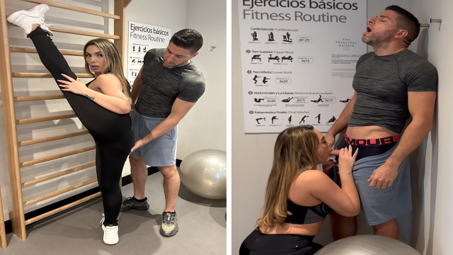Lucky Gym Personal Trainer Gets To Fuck Mimi Boliviana Hard video from Antonio Mallorca
