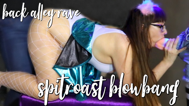 Back Alley Rave Spitroast and Blowbang video from Ari Cleo