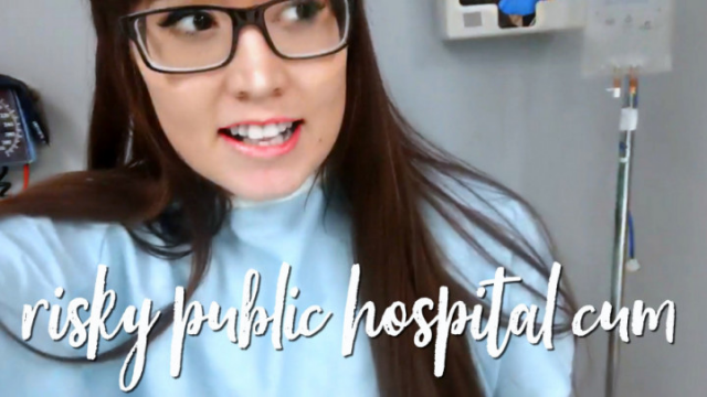 Risky Public Hospital CUM - GETTING CAUGHT video from Ari Cleo