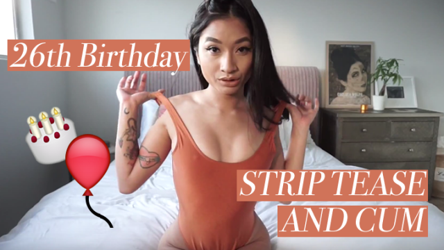 26th Birthday Strip Tease & Cum video from Avery Black