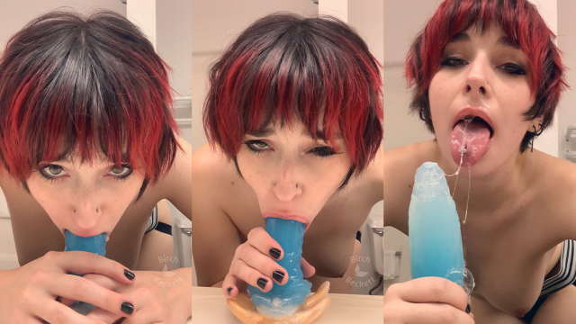 Spit Slut Throat-Fucks Fantasy Toy video from Birch Beckett