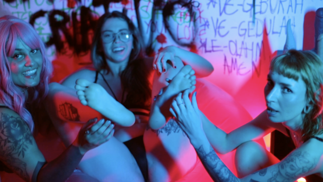 Lesbian Threesome Loves to Tickle & Foot Worship video from Bia Roman