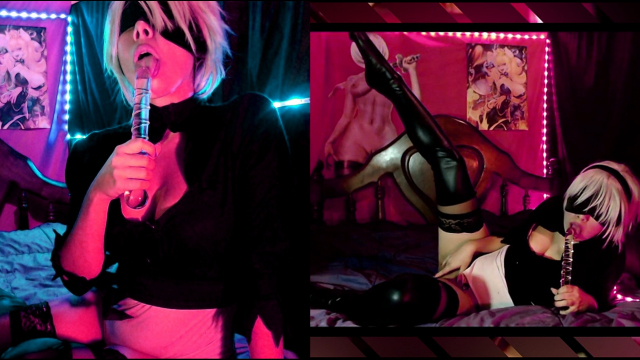 NieR Automata: 2B HardFuck & Masturbation video from Black Kitsune