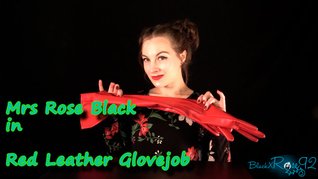 Red Leather Glovejob video from BlackxRose92
