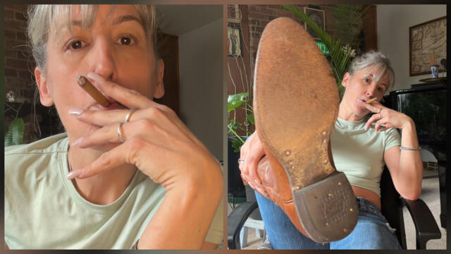 Cowboy Boot & Smoke Worship For Losers In Chastity video