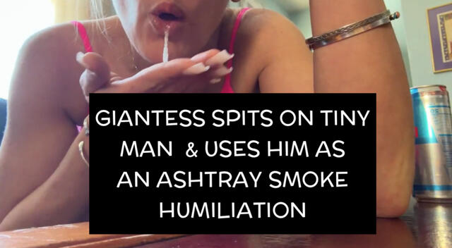 Cruel Giantess Use You As An Ashtray & Dumps Her Drink On Your video from Bootygirl229