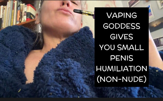 Cruel Goddess Blows Vape Smoke In Your Face & Humiliates Your Pathetic Dick video