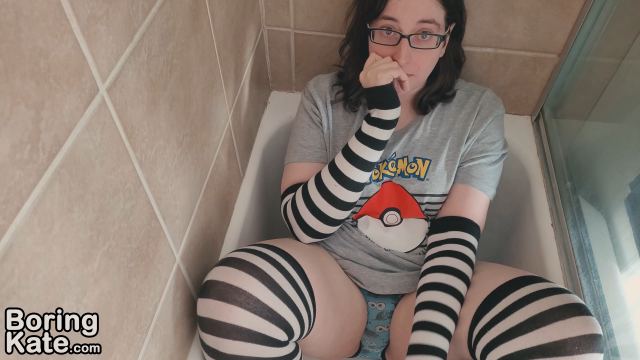 Getting All Wet and Stroking Myself video from BoringKate