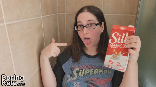 Pouring Soy Milk on My Tits video from BoringKate