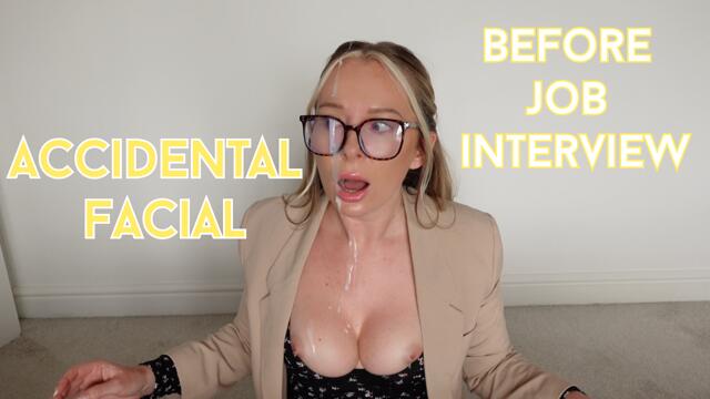 Accidental facial before job interview video from Brea Rose