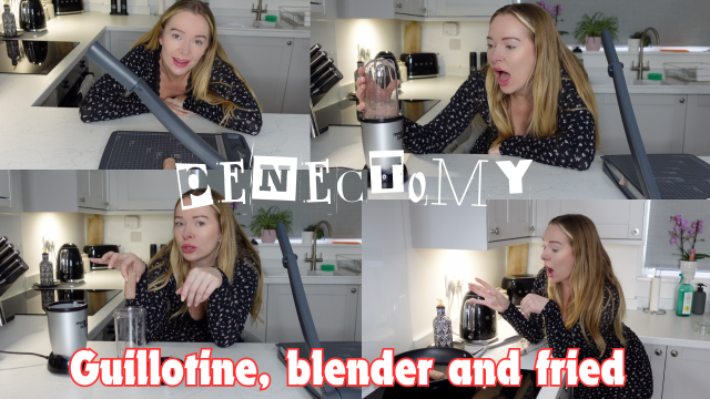 Penectomy: Guillotine blender and fried video from Brea Rose
