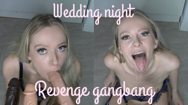 Wedding night revenge gangbang video from Brea Rose