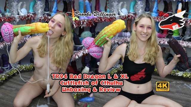 tr94 Bad Dragon Cuttlefish of Cthulhu Dildo Unboxing&Review video from Brooke Dillinger