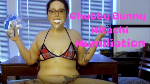 Chubby Bunny Hitachi Humiliation video from Bunny Kat