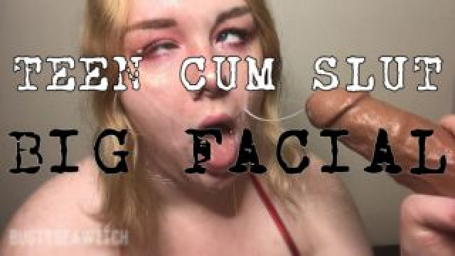Teen Sluts BIG Facial JOI video from BustySeaWitch