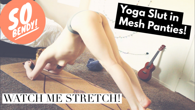Yoga in Tight Mesh Panties video from Angel Au Lait