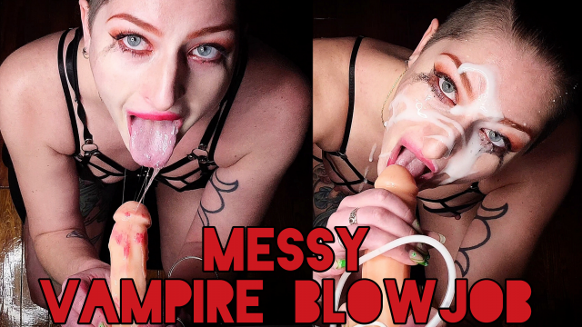 VAMPIRE POV SLOPPY BJ Custom video from Cassandra May
