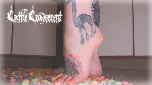 ASMR Barefoot Cereal Crushing video from Cattie