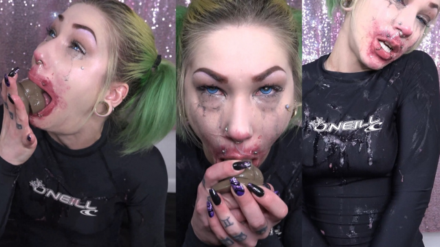 Daddy's Blow Doll Extreme Self Face Fuck video from Cattie