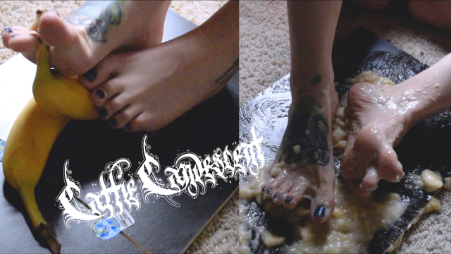 Mashing Bananas with Bare Feet video from Cattie