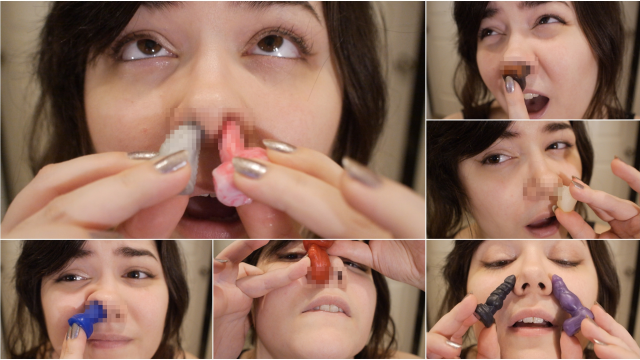 Fucking My Nose With 9 Mini Dragon Dildos video from Catpaws