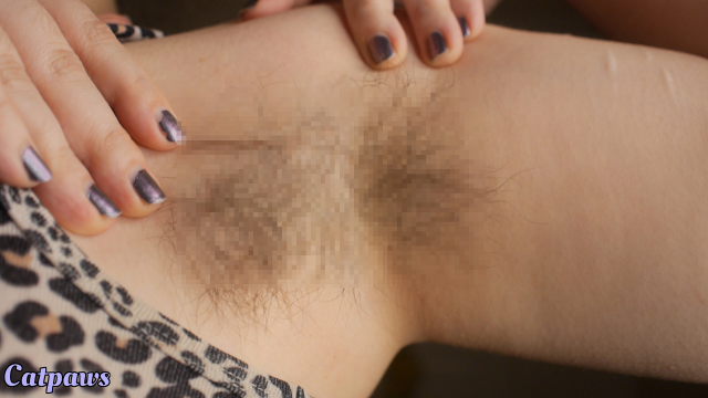 Hairy Armpit Extreme Closeup Tease video from Catpaws