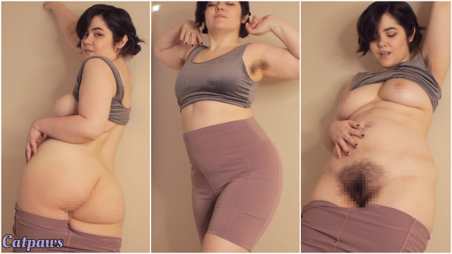 Hairy Babe in Purple Bike Shorts video from Catpaws