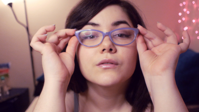 Purple Cat Eye Glasses Tease video from Catpaws