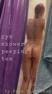 gym shower peeping tom video from Cece Chameleon