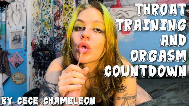throat training and orgasm countdown video