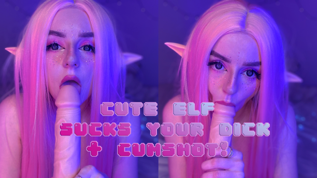 POV slutty elf loves sucking cocks and cumshots video from Cherrie Velvet