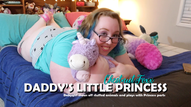 Babygirl Plays with Princess Parts BBW DDlg video from Chestnut Foxx