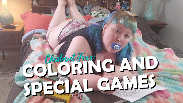 Coloring and Fuck for Daddy - BBW DDlg video from Chestnut Foxx