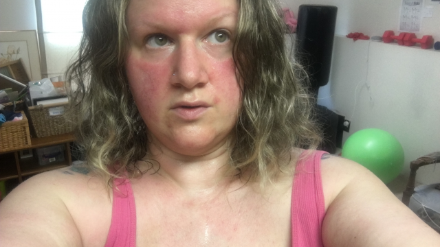 Jumping jacks, jogging, punching and sweating! video from GreenEyedFreakyMom