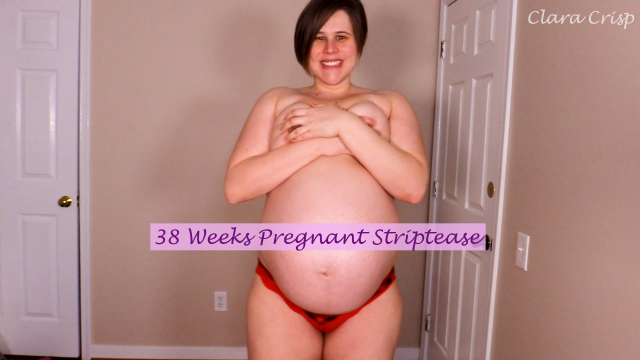 Pregnant Striptease From Pajamas Week 38 video from Clara Crisp