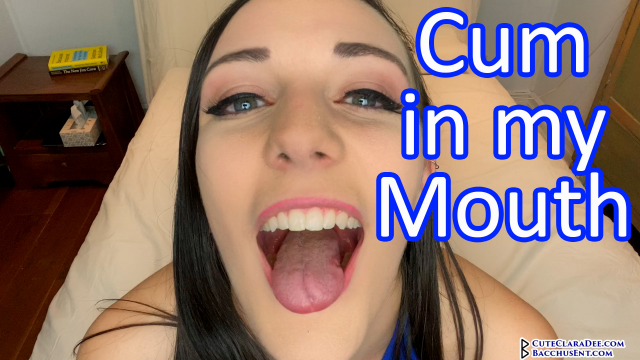 Close Up Cum Begging and Cum in Mouth JOI video from Clara Dee