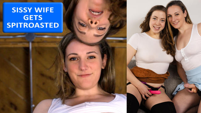 Sissy Wife Gets Spitroasted - Elle Eros and Clara Dee video from Clara Dee