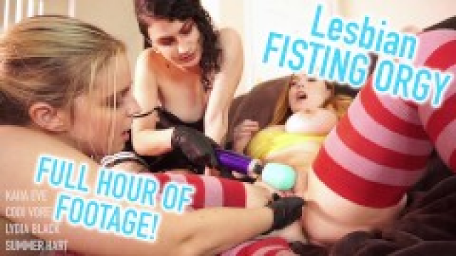 Lesbian Fisting Orgy video from Codi Vore