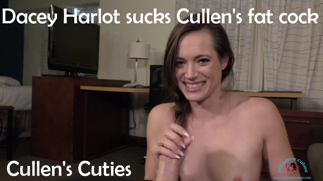 Dacey Harlot Sucks Cullen's fat cock at the Cutie Pad video from