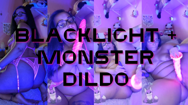 Black Light and Monster Dildo video from Foxy