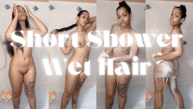 Short Shower Wet Hair video from Foxy