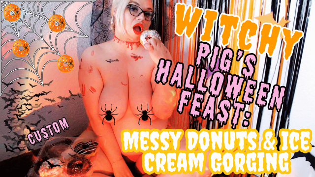 Witchy Pigs Feast Messy Donuts and Ice Cream Gorge video from Curvy Sole Goddess